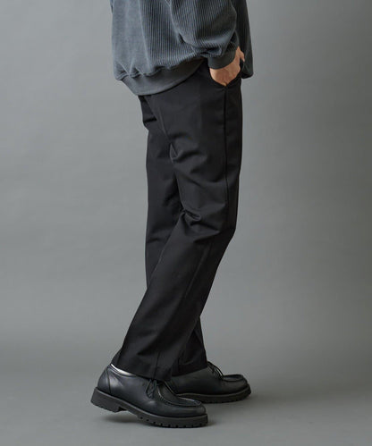 後開衩羊毛錐形休閒褲