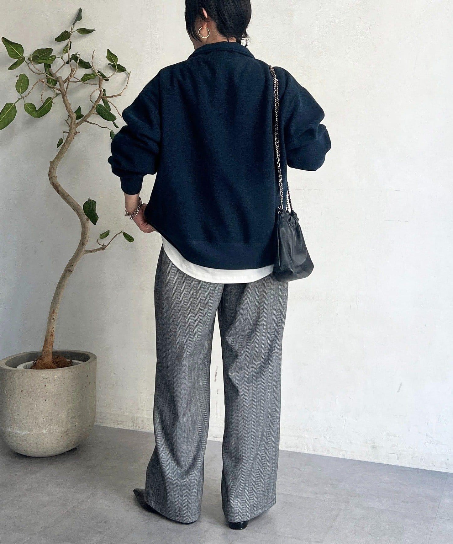 拉鍊羊羔絨套頭衫