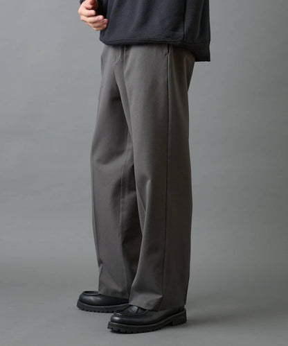 背部彈力羊毛寬鬆西裝褲