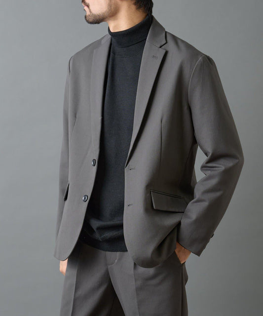 背部褶皺羊毛西裝外套