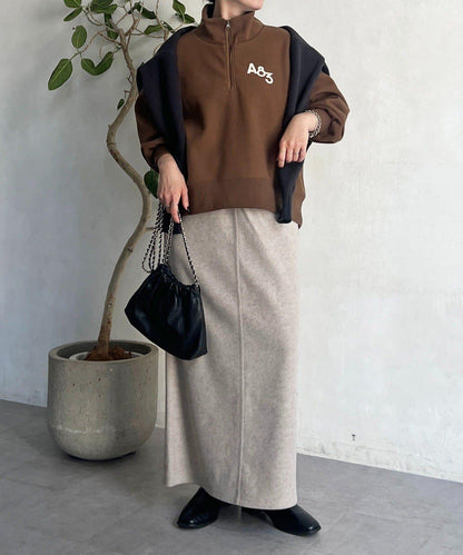 拉鍊羊羔絨套頭衫