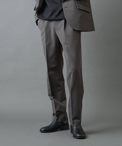 後開衩羊毛錐形休閒褲