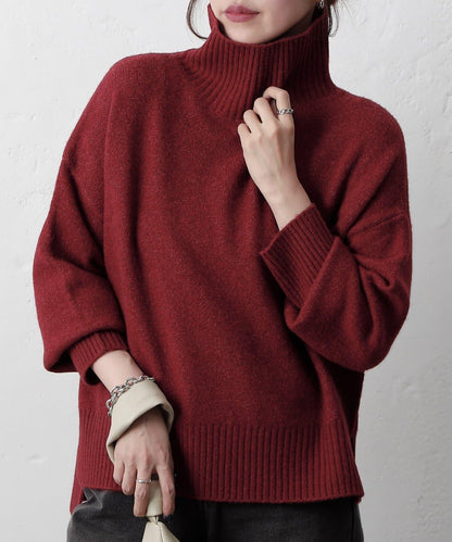 柔軟高領針織衫