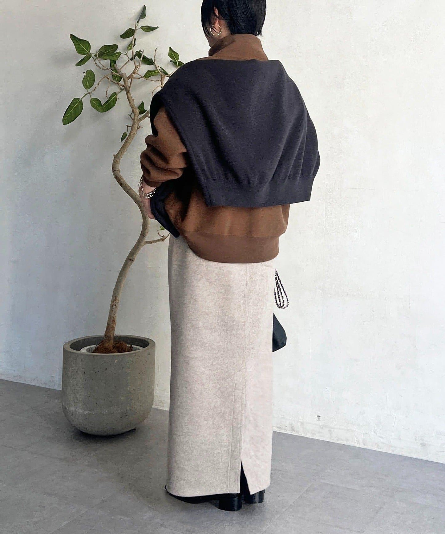 拉鍊羊羔絨套頭衫