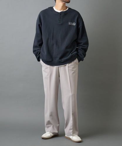 背部彈力羊毛寬鬆西裝褲