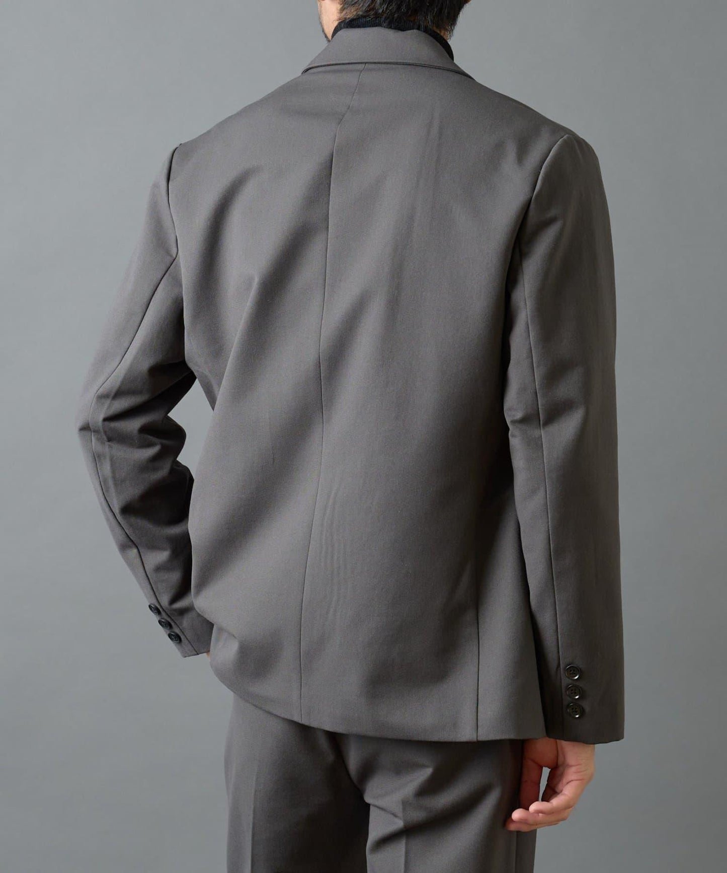 背部褶皺羊毛西裝外套