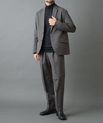 後開衩羊毛錐形休閒褲