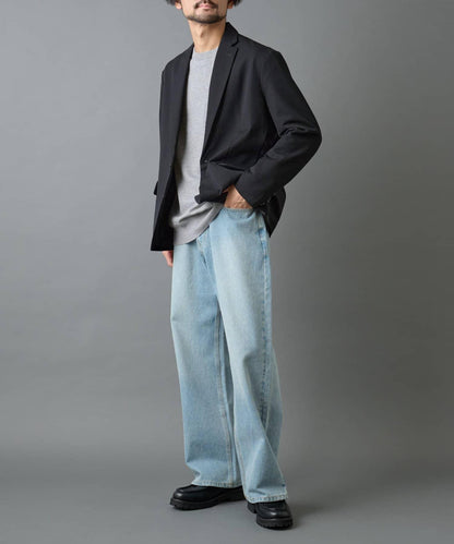 背部褶皺羊毛西裝外套