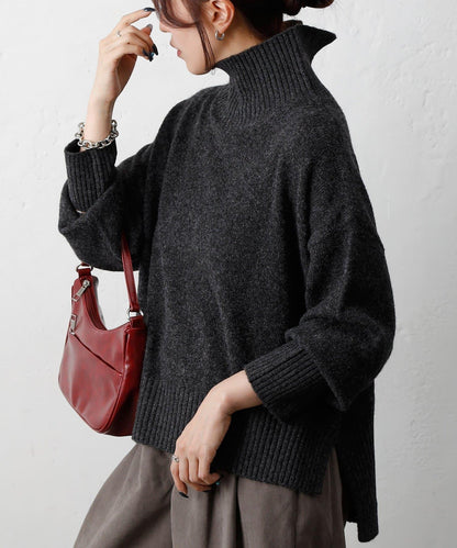 柔軟高領針織衫