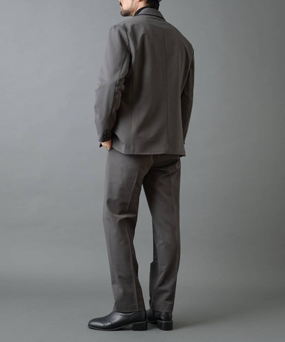 後開衩羊毛錐形休閒褲