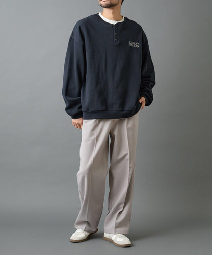 背部彈力羊毛寬鬆西裝褲