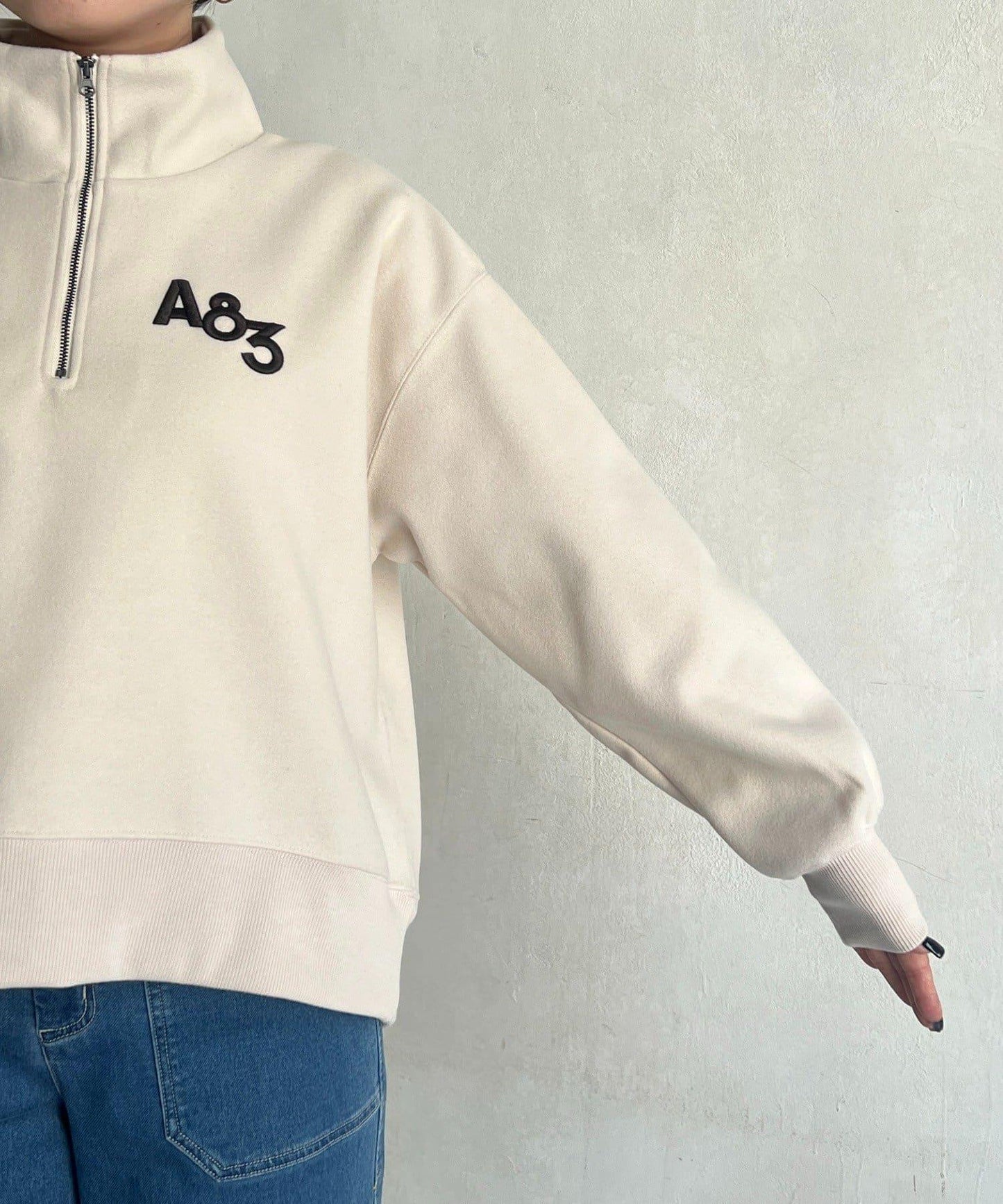 拉鍊羊羔絨套頭衫