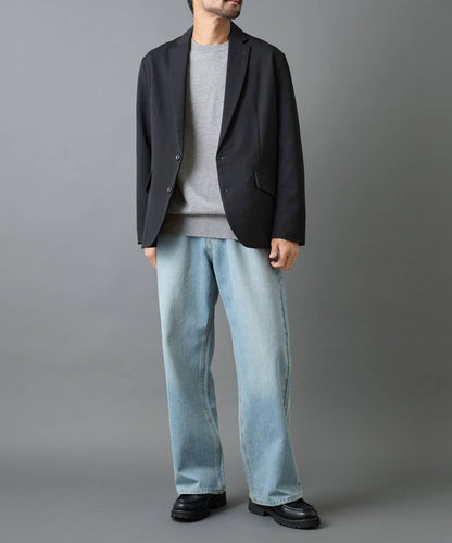 背部褶皺羊毛西裝外套