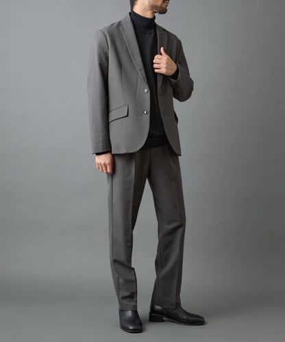 後開衩羊毛錐形休閒褲