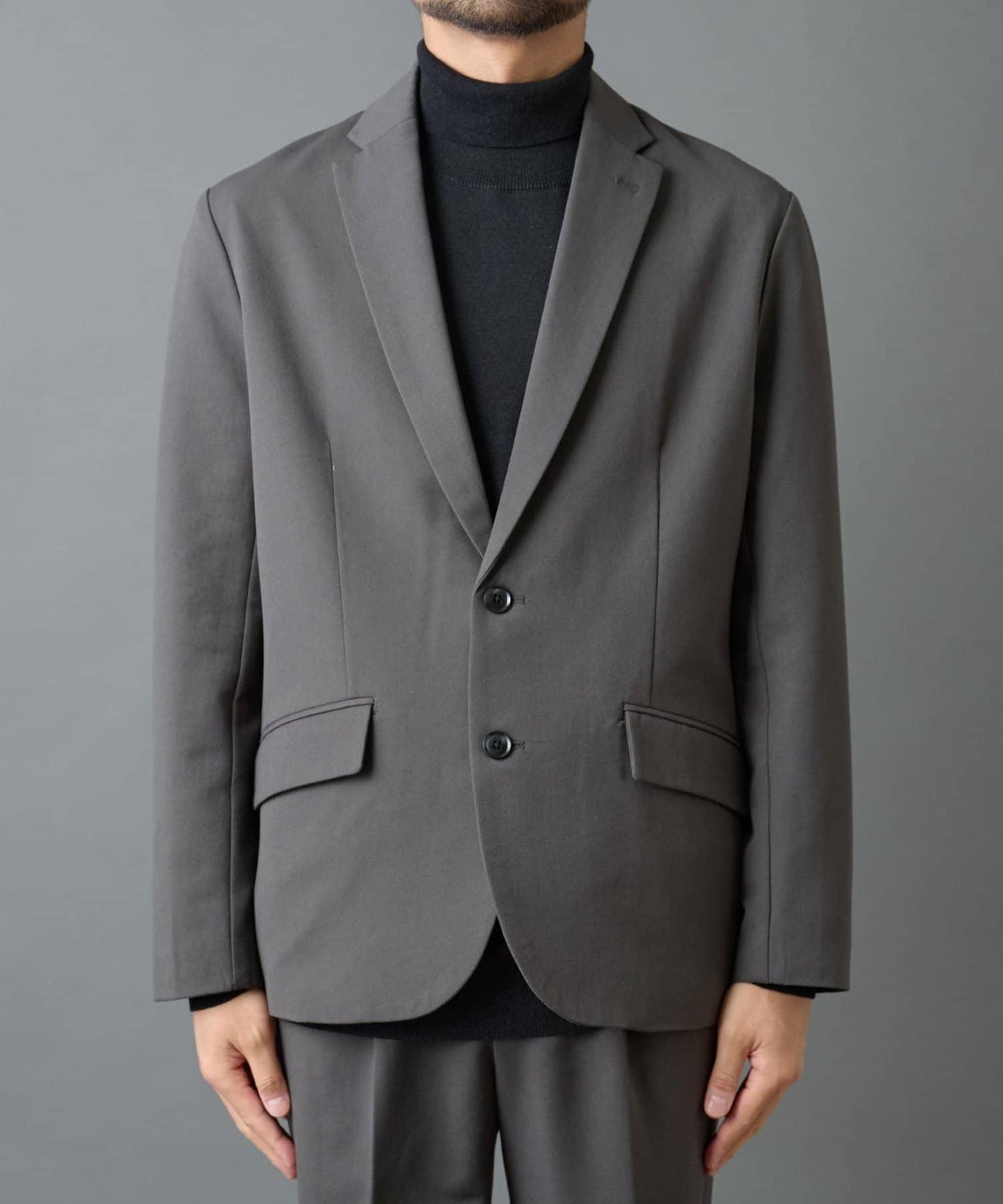 背部褶皺羊毛西裝外套