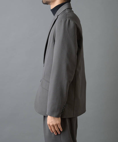 背部褶皺羊毛西裝外套