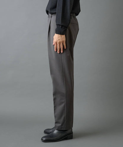 後開衩羊毛錐形休閒褲