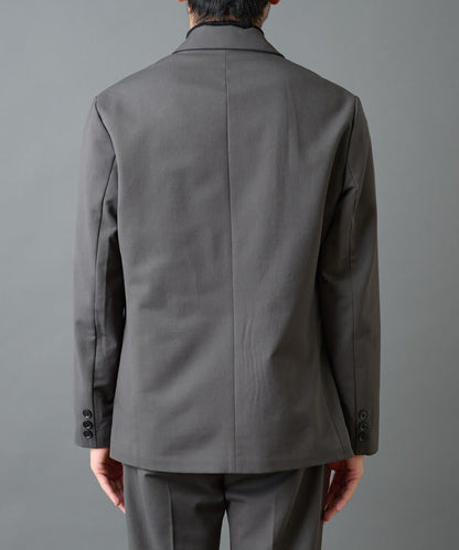 背部褶皺羊毛西裝外套