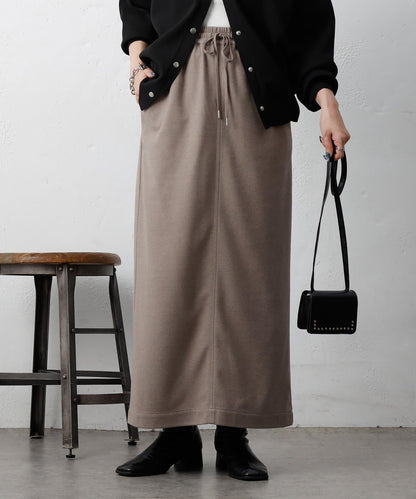 羊毛感針織休閒半身裙