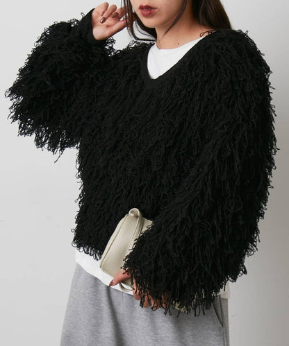 2WAY流蘇針織衫