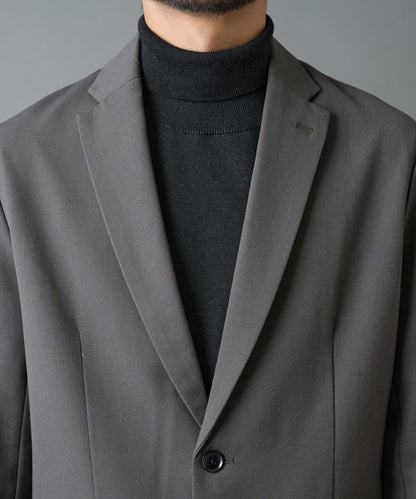 背部褶皺羊毛西裝外套