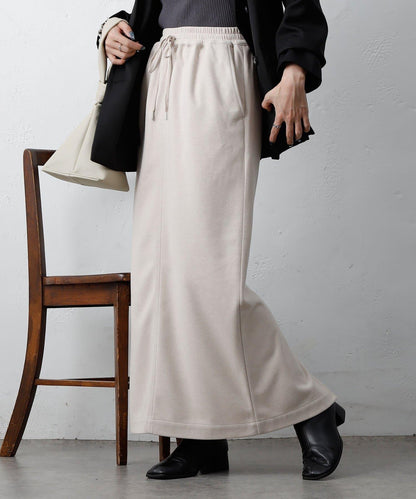 羊毛感針織休閒半身裙