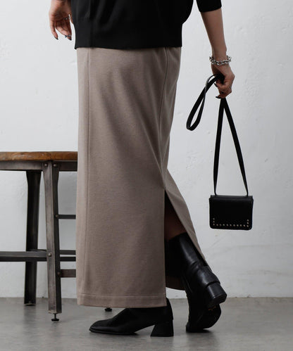 羊毛感針織休閒半身裙