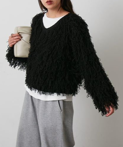 2WAY流蘇針織衫