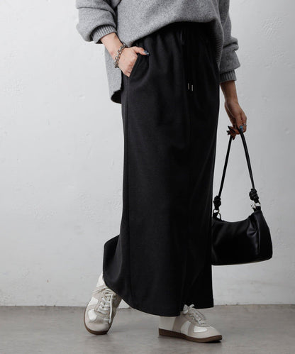 羊毛感針織休閒半身裙