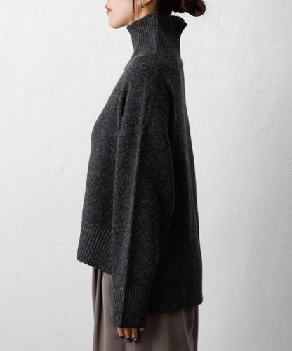 柔軟高領針織衫