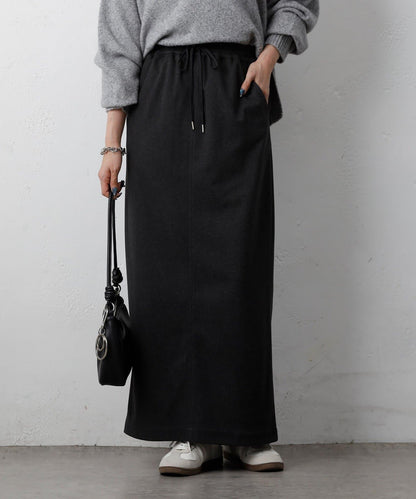 羊毛感針織休閒半身裙