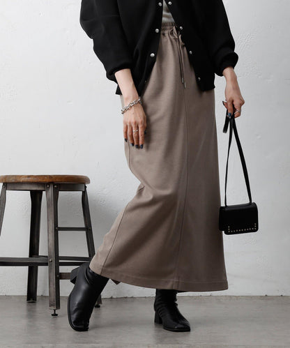 羊毛感針織休閒半身裙