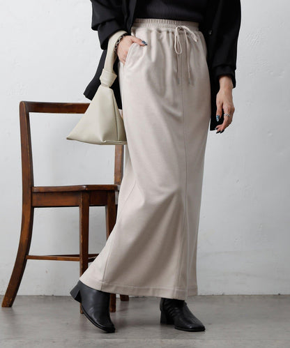 羊毛感針織休閒半身裙