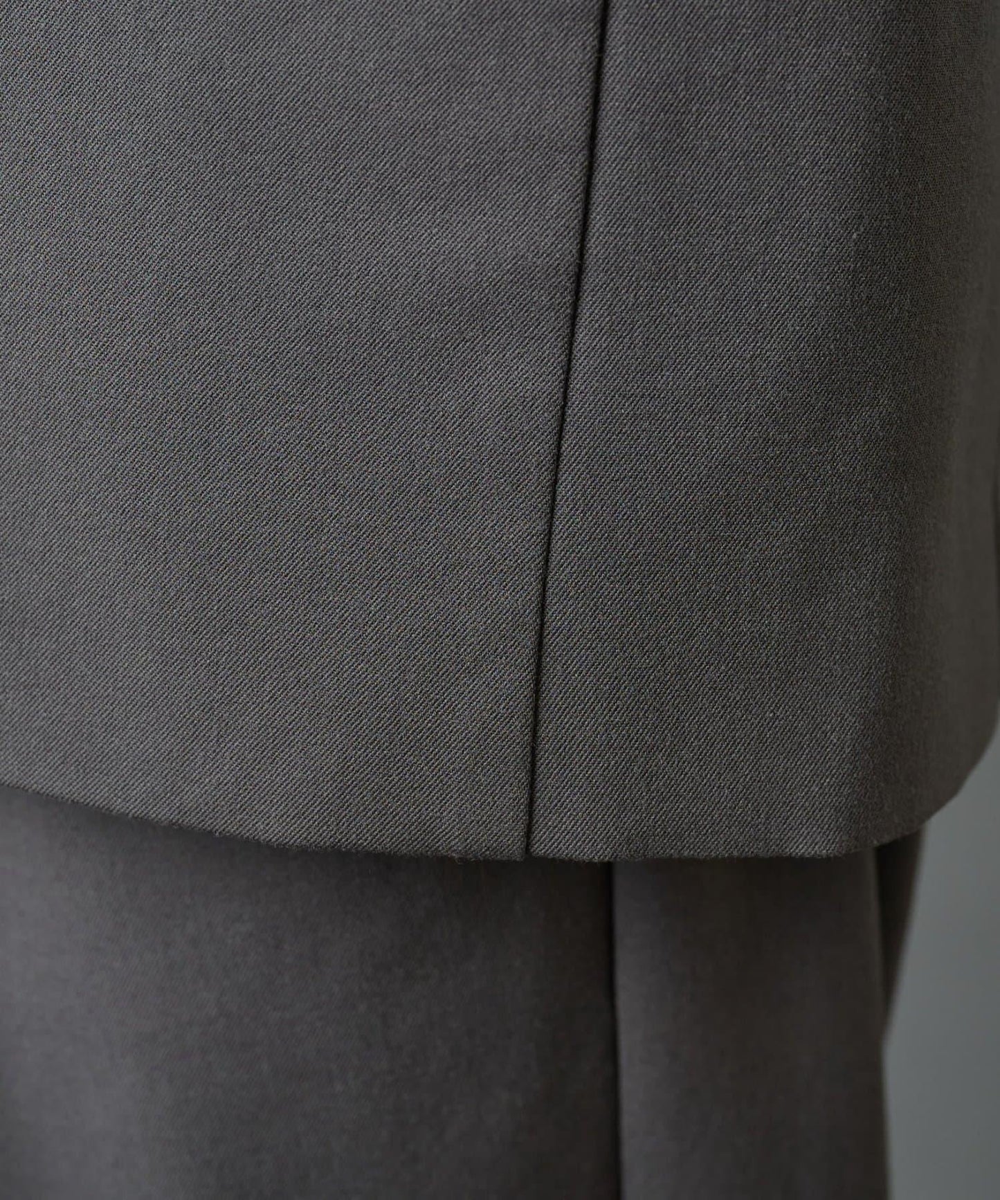 背部褶皺羊毛西裝外套