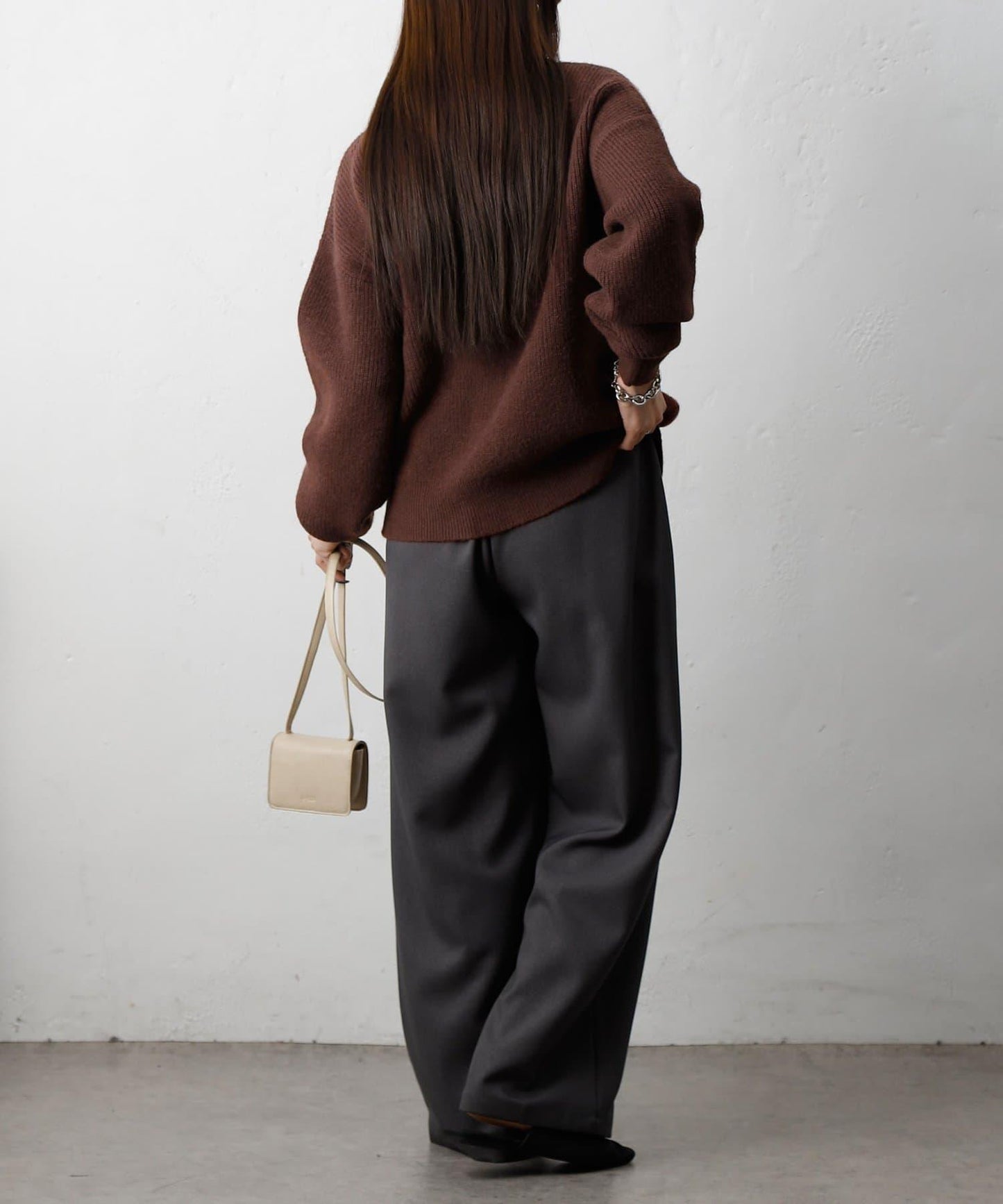 拼接拉鍊針織開衫