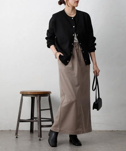 羊毛感針織休閒半身裙