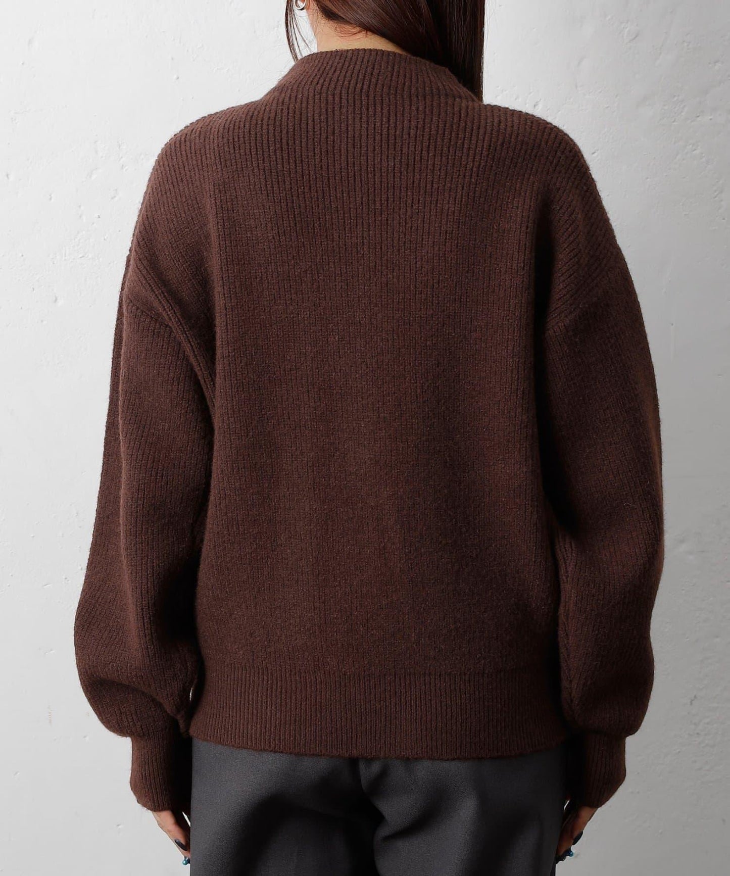 拼接拉鍊針織開衫