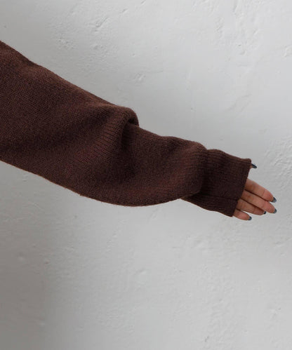 拼接拉鍊針織開衫