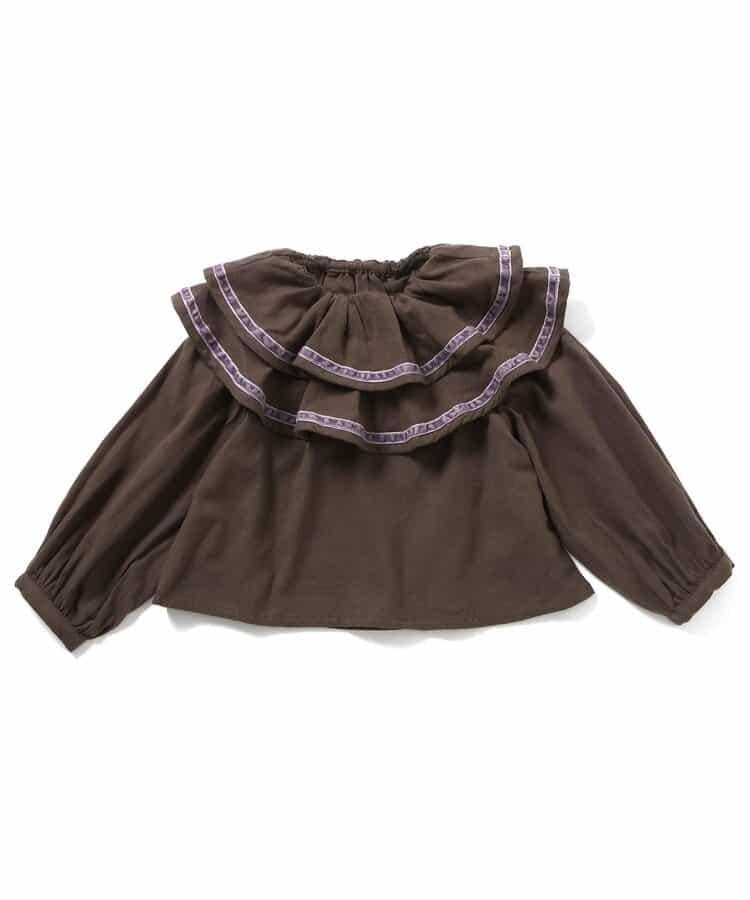 領口荷葉邊上衣