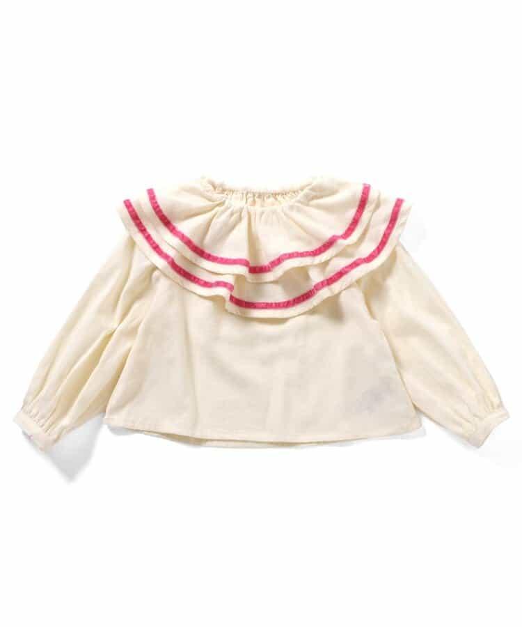 領口荷葉邊上衣