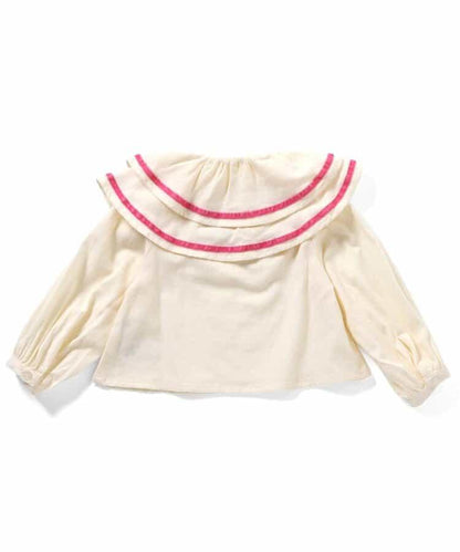 領口荷葉邊上衣