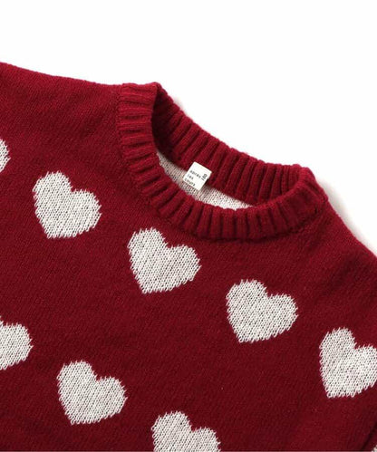 花卉心形針織連衣裙_可機洗