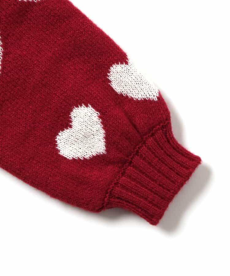 花卉心形針織連衣裙_可機洗