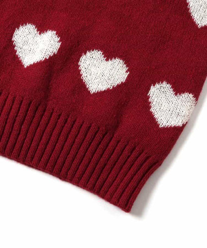 花卉心形針織連衣裙_可機洗