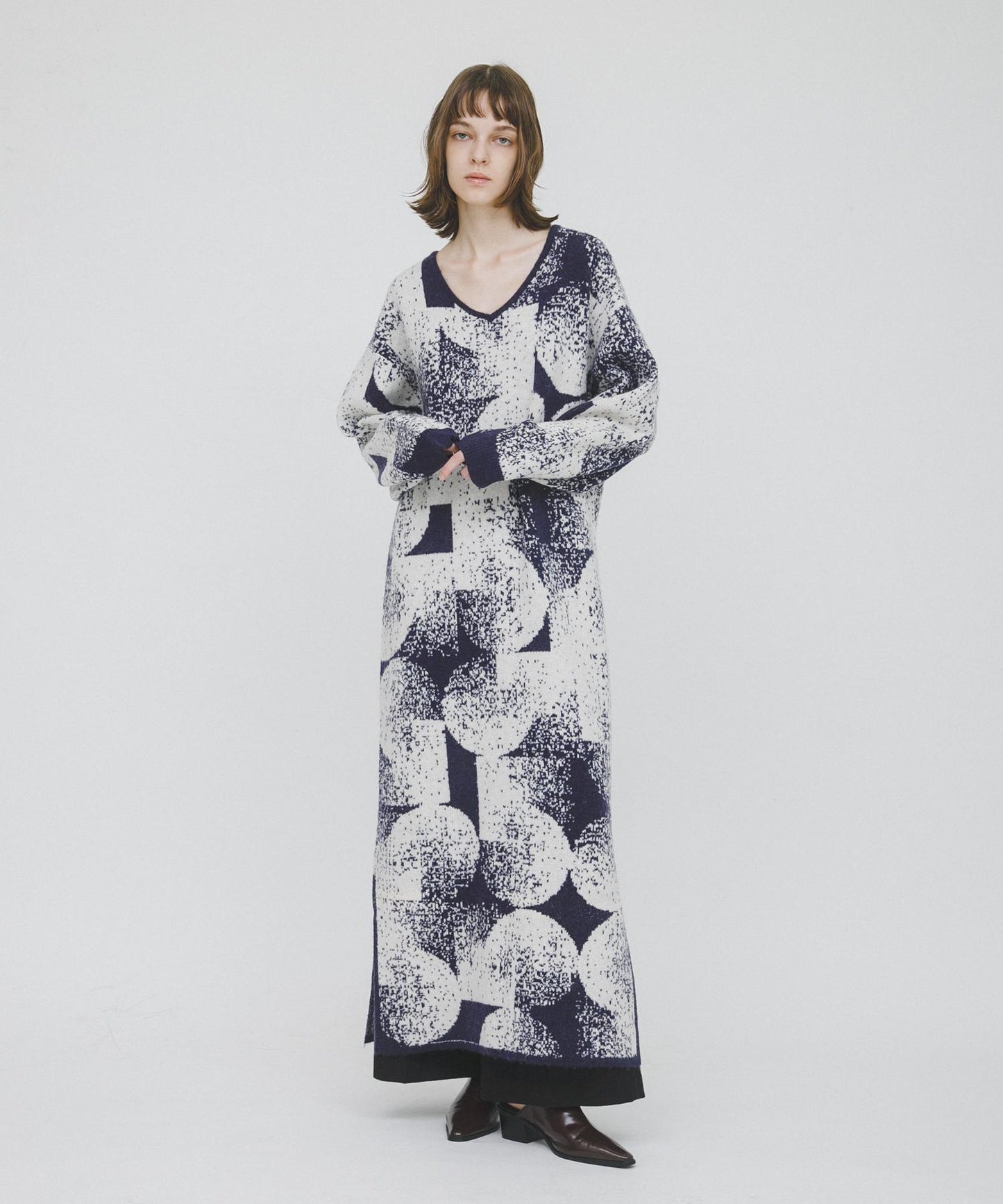 5款圖案針織連衣裙