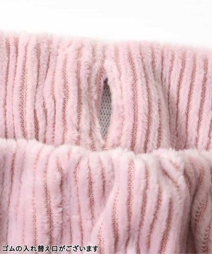 蝴蝶結針織燈芯絨可愛長褲 10分丈