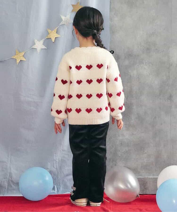 蝴蝶結針織燈芯絨可愛長褲 10分丈