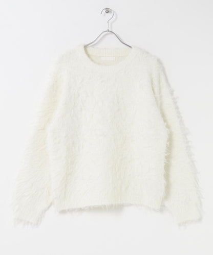 可水洗毛圈圓領針織衫