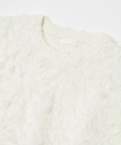 可水洗毛圈圓領針織衫