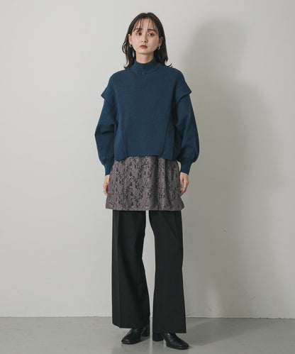 蕾絲吊帶長款上衣